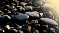 Close Up Picture of Black Pumice stone, Volcanic Stone