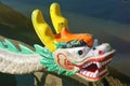 Dragon on the bow of a Chinese dragon boat Royalty Free Stock Photo