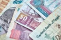 Close up picture of Egyptian pounds. Royalty Free Stock Photo