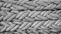 Close up picture of frayed boat ropes.