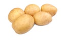 Close-up picture of fresh and organic new potatoes, isolated on a white background. Raw potatoes full of nutritious vitamins. Royalty Free Stock Photo