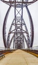 Close up picture of the impressive steel frame structure of the Big Four bridge in Louisville during daytime Royalty Free Stock Photo