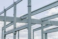 Close up picture of precast concrete columns and beams on construction site