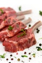 Close up picture of a raw lamb chop - fillet Royalty Free Stock Photo
