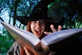 Close-up picture of screaming witch Royalty Free Stock Photo