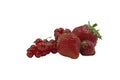 Close up of strawberries and Redcurrant Royalty Free Stock Photo
