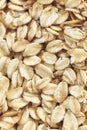 Close up picture of thick rolled oats, selective focus