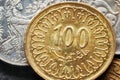 Close up picture of Tunisian dinars. Royalty Free Stock Photo