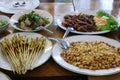 Close-up pictures of dishes, dishes on the table, Asian dishes, delicious eating concepts