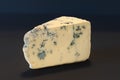 Close up of a piece of blue cheese Royalty Free Stock Photo