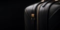 A close up of a luxury piece of luggage. AI generative image.