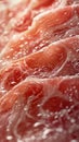 A close up of a piece of meat with water droplets on it, AI Royalty Free Stock Photo