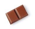 Close-up piece of milk chocolate bar Royalty Free Stock Photo