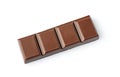 Close-up piece of milk chocolate bar Royalty Free Stock Photo