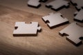 Close up of the pieces of a puzzle Royalty Free Stock Photo