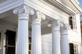 close-up of a pilaster detail on a greek revival mansion