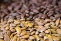 Close up for pile of almond nuts as whole background Royalty Free Stock Photo