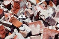 Close up of a pile of bricks Royalty Free Stock Photo