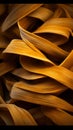 a close up of a pile of brown wavy fabric