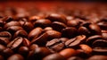 A close up of a pile of coffee beans on the ground, AI