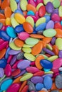 Close up of a pile of colorful chocolate coated candy Royalty Free Stock Photo