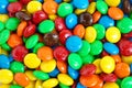 Close up of a pile of colorful chocolate coated candy, chocolate pattern, chocolate background Royalty Free Stock Photo