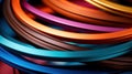 A close up of a pile of colorful colored metal rings, AI