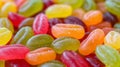 A close up of a pile of colorful gummy candies, AI