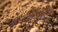 A close up of a pile of dirt with some rocks, AI