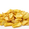 Close up of a pile of dried jackfruit chips