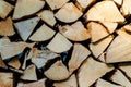 Close up of a Pile of Firewood Royalty Free Stock Photo