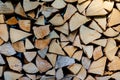 Close up of a Pile of Firewood Royalty Free Stock Photo