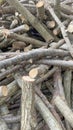 Close up pile of firewood for winter season Royalty Free Stock Photo