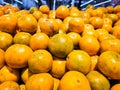 Close-up pile of Fresh oranges fruit Royalty Free Stock Photo