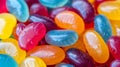 A close up of a pile of jelly beans in various colors, AI