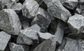 Close up of a pile of large crushed granite stones