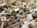 Wooden Scrabble tiles Royalty Free Stock Photo