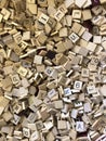Wooden Scrabble tiles Royalty Free Stock Photo