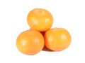 Close up of the pile of oranges isolated on white Royalty Free Stock Photo