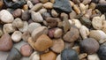 A close-up of a pile of pebbles