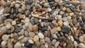 A close-up of a pile of pebbles