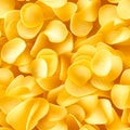Close Up of a Pile of Potato Chips Royalty Free Stock Photo
