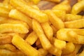 Close up of a pile of potato fries Royalty Free Stock Photo