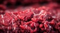 A close up of a pile of raw meat on the ground, AI