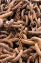 Close Up of Rusted Chains Royalty Free Stock Photo