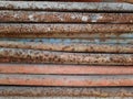 close up of a pile of rusty iron in project construction