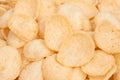 Close up pile of shrimp rice cracker thai snack Royalty Free Stock Photo