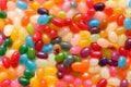 Close up of pile of very colorful jellybeans