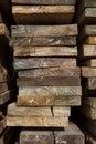 Close up pile wood texture stack in factory use for material object construction and multipurpose