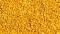 Close up pile of yellow Lentils beans texture, background pattern. Natural grains and cereals. Agricultural product concept. Royalty Free Stock Photo